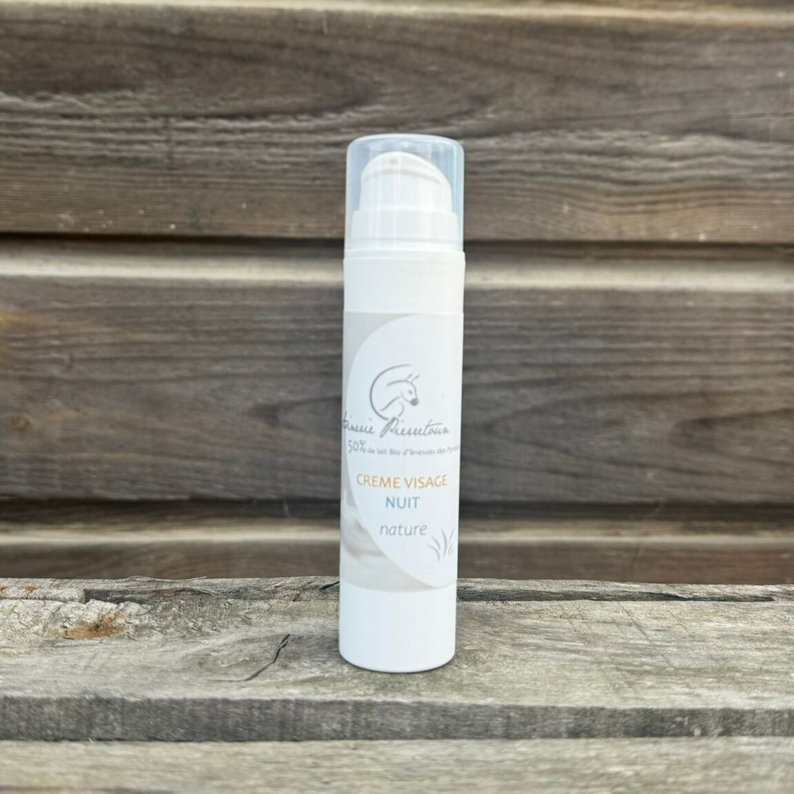 Crème visage de nuit 50% de lait d'ânesses des pyrénées - 50ml